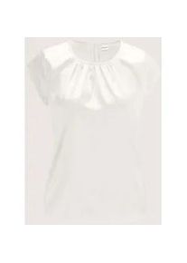 Madeleine Mode Shirtbluse MADELEINE "Blusenshirt Elegante Satinbluse in A-Linie", Damen, Gr. 48, wei&szlig; (wollwei&szlig;), Obermaterial: 100% Polyester PES., Modern, normal, Blusen