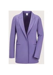 Madeleine Mode Jackenblazer MADELEINE "Jerseyblazer Eleganter Longblazer mit Stretch-Komfort", Damen, Gr. 42, lila (kristalllila), Obermaterial: 68% Viskose CV. 27% Polyamid PA. 5% Elasthan EL., Blazer