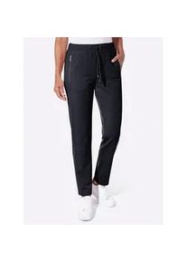 Jerseyhose Casual Looks, Damen, Gr. 52, Normalgr&ouml;&szlig;en, marine, 76% Polyester, 20% Viskose, 4% Elasthan, unifarben, Hosen Jerseyhose