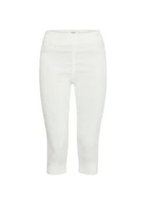 Caprihose oxmo "Caprihose OXKeana", Damen, Gr. XS, N-Gr, wei&szlig; (optical wei&szlig;), Obermaterial: 75% Viskose CV. 21% Nylon NY. 4% Elasthan EL., Hosen Caprihose