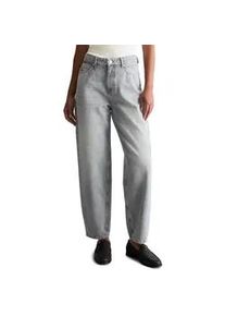 Marc O'Polo Relax-fit-Jeans MARC O'POLO DENIM "aus Rigid Denim", Damen, Gr. 33, L&auml;nge 34, light grau, Obermaterial: 100% Baumwolle, unifarben, relaxed fit kn&ouml;chelfrei, Jeans