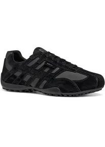 Schn&uuml;rschuh Geox "U SNAKE ORIGINAL", Herren, Gr. 48, schwarz, Textil, Veloursleder, Schuhe Schn&uuml;rschuh, Schn&uuml;rschuh, Freizeitschuh mit Geox Spezial Membrane