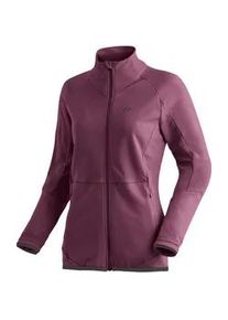 Fleecejacke Maier Sports "Sinaia W", Damen, Gr. 38, lila (purpurviolett), 100% Polyester, hoch geschlossener Ausschnitt, Jacken Fleecejacke, Damen Midlayer, atmungsaktiv schnelltrocknend, Full-Zip, Regular Fit