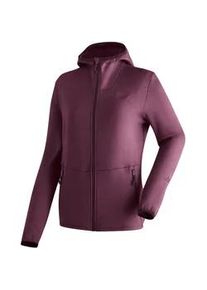 Fleecejacke Maier Sports "Fave W", Damen, Gr. 44, purpurviolett, 95% Polyester, 5% Elasthan, Rundhals, Jacken Fleecejacke, Damen Fleece mit verstellbarer Kapuze, atmungsaktiver Zip-Hoodie