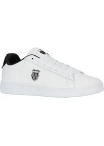 Sneaker K-Swiss "COURT SHIELD II", Herren, Gr. 43, wei&szlig; (wei&szlig;, schwarz, december sky gray), Leder, Schuhe Sneaker