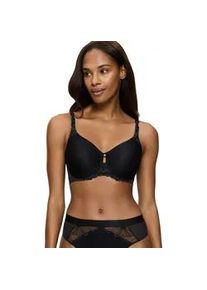 Minimizer-BH Triumph "Wild Azalea Florale", Damen, Gr. 75, Cup G, schwarz, Microtouch, Obermaterial: 72% Polyamid, 25% Elasthan, 3% Polyester, bestickt, unifarben, k&ouml;rpernah, BHs Minimizer-BH, Spitzendetails, Satin-Jacquard, Tr&auml;ger verstellbar