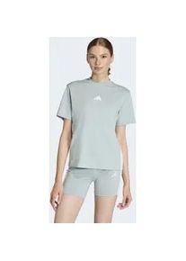 T-Shirt Adidas SPORTSWEAR "ESSENTIALS 3-STREIFEN COTTON", Damen, Gr. L, wonder sage, wei&szlig;, Obermaterial: 100% Baumwolle, normal, Rundhals, Shirts T-Shirt