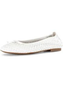 Ballerina Gabor "Eleganter Ballerina", Damen, Gr. 38,5, creme, Schuhe Ballerina