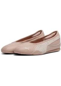 Sneaker Puma "CATCH SOLEIL BALLERINA TOPCAT", Damen, Gr. 41, rose latte, frosted ivory, Puma gold, Synthetik, Schuhe Sneaker, mit Leo-Print, leicht profilierte Gummi-Laufsohle