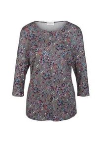 Print-Shirt GOLDNER "Kombinierfreundlich gemustertes Shirt", Damen, Gr. 44, bunt (bunt, getupft), Obermaterial: 95% Viskose CV. 5% Elasthan EL., Tubular, Shirts, Effektvoller Multicolordruck