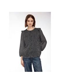 Chiffonbluse STREET ONE STUDIO, Damen, Gr. 40, buffed beige, Stoff, Obermaterial: 100% Polyester; Futter: 100% Modal, unifarben, klassisch normal, Rundhals, B&uuml;ndchen, Blusen Chiffonbluse, mit Chiffon-Lagen-Look