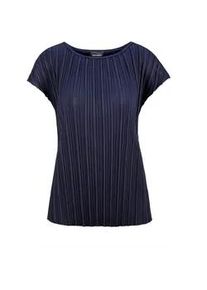 Kurzarmshirt GOLDNER "Kurzgr&ouml;&szlig;e Kurzarm-Oberteil mit U-Boot-Ausschnitt", Damen, Gr. 21, blau (marine), Obermaterial: 92% Polyester PES. 8% Elasthan EL., figurumspielend, Sonstiges, Shirts, Sonstige