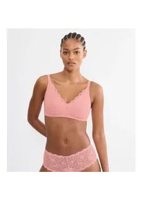 Minimizer-BH Triumph "Amourette N01", Damen, Gr. 85, Cup F, cherry rose, Microtouch, Obermaterial: 75% Polyamid, 25% Elasthan, BHs Minimizer-BH, mit Spitzendetails und ohne B&uuml;gel