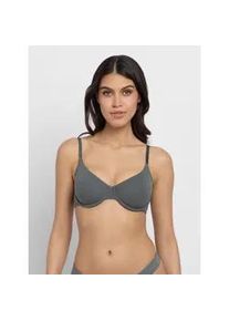 T-Shirt-BH Dorina "Noa", Damen, Gr. 90, Cup F, gr&uuml;n, Obermaterial: 79% Polyamid, 21% Elasthan, bequem, BHs T-Shirt-BH, mit Schale, nicht gef&uuml;ttert, mit B&uuml;gel, basic, elastisch, weich