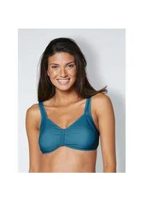 Tankini-Top feel good, Damen, Gr. 40, Cup D, blau (topas), Elasthan, Polyamid, Bikini-Oberteile