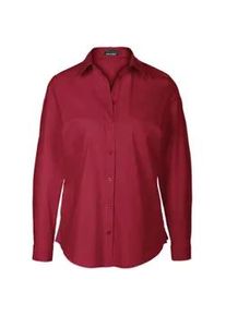 Langarmbluse GOLDNER "Kurzgr&ouml;&szlig;e Langarmbluse mit Elasthananteil", Damen, Gr. 22, rot (dunkelrot), Obermaterial: 65% Baumwolle CO. 31% Polyamid PA. 4% Elasthan EL., Manschette, Blusen, Seitenschlitze f&uuml;r mehr Bewegungsfreiheit
