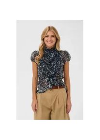 R&uuml;schenbluse SAINT TROPEZ "LiljaSZ Crinkle SS Shirt", Damen, Gr. L, nightsky spotty animal, Web, Obermaterial: 100% Polyester, regular fit normal, Blusen, Kunstfaser, Regular fit