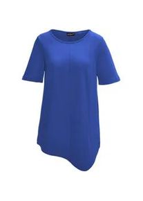 Langarm-Poloshirt GOLDNER "Zipfelshirt", Damen, Gr. 44, blau (royalblau), Obermaterial: 94% Polyester PES. 6% Elasthan EL., normal, Sonstiges, Shirts, Ohne