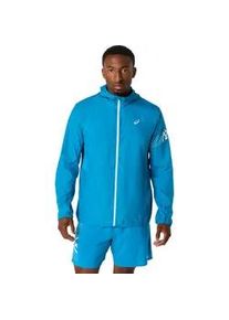 Laufjacke asics "ICON JACKET", Herren, Gr. L, aegean blau, cream, Obermaterial: 100% Polyester, Jacken, &Uuml;bergangsjacke