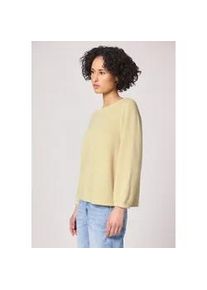 3/4-Arm-Shirt Street One, Damen, Gr. 42, bloom gelb meliert, Stoff, 58% Viskose, 39% Polyester, 3% Elasthan, unifarben, normal normal, Rundhals, B&uuml;ndchen, Shirts 3/4-Arm-Shirt, mit 3/4 &Auml;rmeln