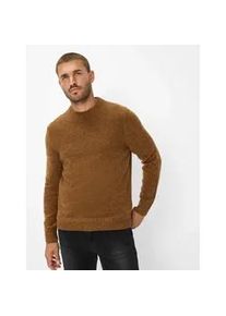 Rundhalspullover Brax "Style RICK", Damen, Gr. XL (54), braun, Strick, 80% Wolle, 20% Polyamid, Rundhals, Pullover Rundhalspullover