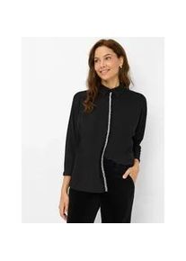 Poloshirt Brax "Style CELIA M", Damen, Gr. 40, schwarz, 50% Modal, 50% Baumwolle, Shirts