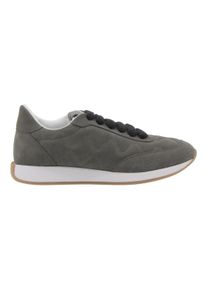 Fabiana Filippi Low-Top Sneaker - Soft Suede Sneakers With Zigzag Stitch Design - Gr. 38,5 (EU) - in Grau - f&uuml;r Damen
