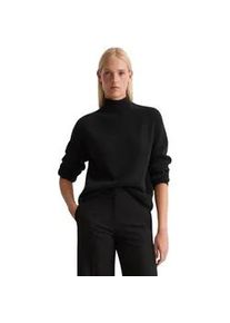 Marc O'Polo Strickpullover MARC O'POLO "aus Organic Cotton", Damen, Gr. XS, schwarz, Obermaterial: 100% Baumwolle, unifarben, Pullover Strickpullover