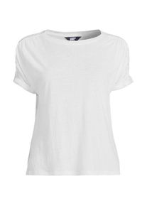 LANDS' END Leinen/Modal-Shirt mit kurzen &Auml;rmeln, Damen,  Wei&szlig;, Leinen/Baumwolle Modal, by Lands' End