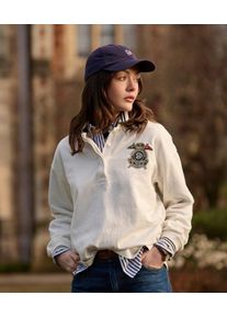 Superdry Damen Crest Rugby-shirt White - Gr&ouml;&szlig;e: 38 210302670014871D017