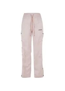 Stoffhose Fubu "Fubu Damen FW222-012-1 Fubu Corporate Satin Track Pants", Damen, Gr. S, US-Gr&ouml;&szlig;en, rose, 100% Polyester, relaxed fit, Hosen Stoffhose