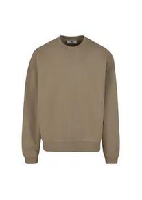 Sweater DEF "DEF DEF Basic Crewneck Pullover", Herren, Gr. S, greige, 80% Baumwolle, 20% Polyester, Rundhals, Sweatshirts Sweater