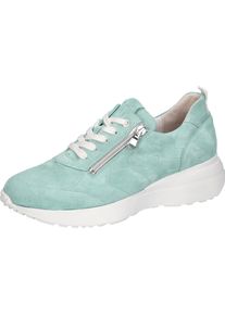 Waldl&auml;ufer Keilsneaker WALDL&Auml;UFER "G-JESSY", Damen, Gr. 8 (42), mint, Veloursleder, unifarben, Schuhe Keilsneaker, Freizeitschuh, Halbschuh, Schn&uuml;rschuh in Bequemweite G (= weit)
