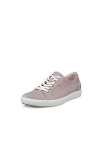 Sneaker Ecco "SOFT 7 W", Damen, Gr. 35, altrosa, Nubukleder, unifarben, Schuhe Sneaker, Halbschuh, Freizeitsneaker, Schn&uuml;rschuh in schmaler Form