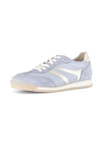 Keilsneaker Gabor, Damen, Gr. 39, blau kombiniert, Textil, Veloursleder, Schuhe Keilsneaker, Freizeitschuh, Halbschuh, Schn&uuml;rer im Retro Style