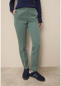 Anzughose Tamaris, Damen, Gr. 44, N-Gr, gr&uuml;n (salbei), Web, Obermaterial: 93% Polyester, 7% Elasthan, schmal kn&ouml;chellang, Hosen Anzughose, in Trendfarben - mit passendem Blazer, Topseller