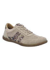 Sneaker Josef Seibel "Cassandra 11", Damen, Gr. 41, beige kombiniert, Veloursleder, Schuhe Sneaker, Halbschuh, Komfortschuh, Schn&uuml;rschuh mit Lederinnensohle, G-Weite