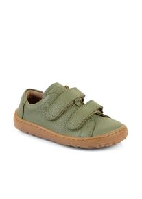 Barfu&szlig;schuh froddo "Barefoot Base", M&auml;dchen, Gr. 34, olive, Leder, unifarben, Schuhe Barfu&szlig;schuh, Klettschuh, Kindergartenschuh, Lauflernschuh mit Klettverschl&uuml;ssen