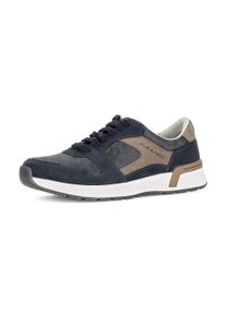 Sneaker Pius Gabor, Herren, Gr. 8,5 (42,5), dunkelblau, beige, Lederimitat, Veloursleder, Basic, Schuhe Sneaker, Freizeitschuh, Komfortschuh, Schn&uuml;rschuh mit Logopr&auml;gung, G-Weite