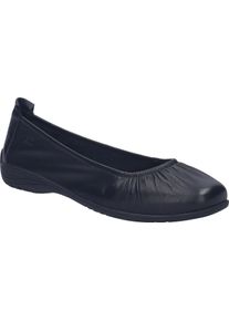 Ballerina Josef Seibel "Fenja 36", Damen, Gr. 36, schwarz, Leder, unifarben, Schuhe Ballerina, Schlupfschuh, Businessschuh, Komfortschuh mit Gummizug, G-Weite