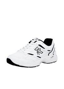 Sneaker RIEKER SPORT, Herren, Gr. 45, wei&szlig;, schwarz, Lederimitat, Textil, Schuhe Sneaker, Freizeitsneaker, Halbschuh, Ugly-Schn&uuml;rer in bequemer Form