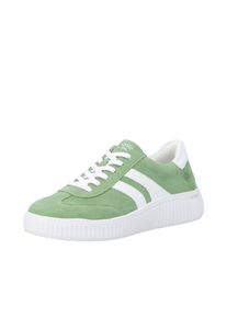 Sneaker Remonte, Damen, Gr. 42, gr&uuml;n, wei&szlig;, Lederimitat, Veloursleder, Schuhe Sneaker, Schn&uuml;rschuh, Halbschuh, Freizeitschuh mit Lite&acute; n Soft-Ausstattung