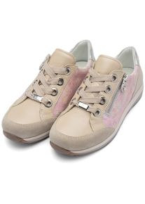 Keilsneaker Ara "OSAKA", Damen, Gr. 7,5 (41,5), rosa kombiniert, Glattleder, Veloursleder, Schuhe Keilsneaker, Freizeitschuh, Halbschuh, Schn&uuml;rer in Komfortweite H (= sehr weit)