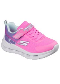 Sneaker Skechers "GLIDE-STEP LIGHTS", M&auml;dchen, Gr. 36, pink, multi, Lederimitat, Textil, kontrastfarbene Details, Schuhe Sneaker, Halbschuh mit Glide Step, Gr&ouml;&szlig;enschablone zum Download