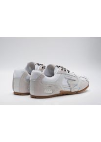 Sneaker Replay, Damen, Gr. 40, sanftes wei&szlig;, grau, Leder, Textil, unifarben mit Farbeinsatz, Schuhe Sneaker, Schn&uuml;rschuh, Halbschuh, Freizeitsneaker mit leichter Laufsohle