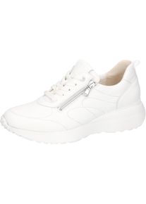 Waldl&auml;ufer Keilsneaker WALDL&Auml;UFER "G-JESSY", Damen, Gr. 5 (38), wei&szlig;, Nappaleder, unifarben, Schuhe Keilsneaker, Freizeitschuh, Halbschuh, Schn&uuml;rschuh in Bequemweite G (= weit)