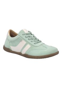 Sneaker Josef Seibel "Cassandra 11", Damen, Gr. 36, mintgr&uuml;n kombiniert, Veloursleder, kontrastfarbene Details, Schuhe Sneaker, Halbschuh, Komfortschuh, Schn&uuml;rschuh mit Lederinnensohle, G-Weite