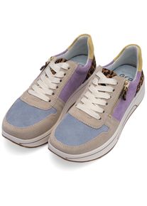 Plateausneaker Ara "SAPPORO 3.0", Damen, Gr. 4,5 (37,5), multicolor, leo, Veloursleder, Velourslederimitat, Schuhe Plateausneaker, Freizeitschuh, Halbschuh, Schn&uuml;rer mit High Soft-Ausstattung, H-Weite