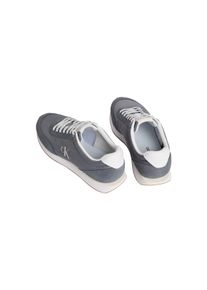 Sneaker Calvin Klein Jeans "RETRO RUNNER ESS MIX MAT", Herren, Gr. 39, grau, Leder, Textil, unifarben mit Farbeinsatz, Schuhe Sneaker, Freizeitschuh, Halbschuh, Schn&uuml;rschuh mit Logo-Emblem