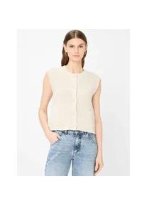 Rundhalspullover Brax "Style ELISA", Damen, Gr. 36, ecru, Strick, 100% Baumwolle, Rundhals, Pullover Rundhalspullover